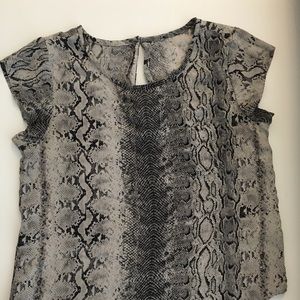 Silk Snake Print Blouse